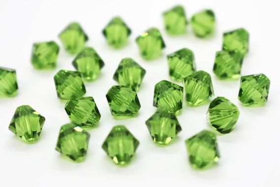 Swarovski Crystal Fern Green 6mm Bicone